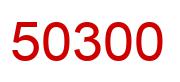 Number 50300 red image