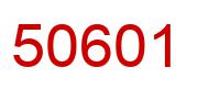 Number 50601 red image