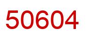Number 50604 red image