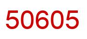 Number 50605 red image