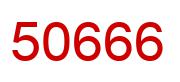 Número 50666 imagen rojo