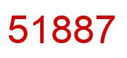 Number 51887 red image