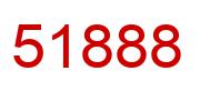 Number 51888 red image
