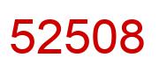 Number 52508 red image