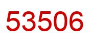 Number 53506 red image