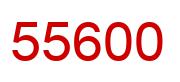 Número 55600 imagen rojo