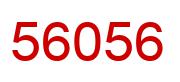 Number 56056 red image