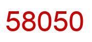 Number 58050 red image