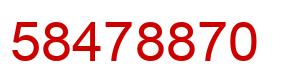 Number 58478870 red image