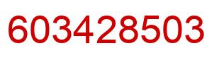 Number 603428503 red image
