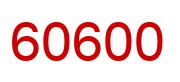 Number 60600 red image