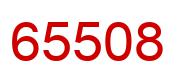 Number 65508 red image