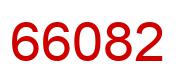 Number 66082 red image