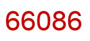 Number 66086 red image