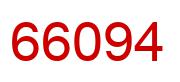 Number 66094 red image