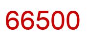 Number 66500 red image