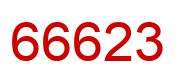 Number 66623 red image
