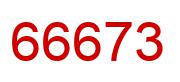 Number 66673 red image