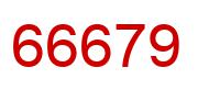 Number 66679 red image