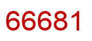 Zahl 66681 rot bild
