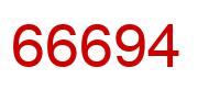 Number 66694 red image