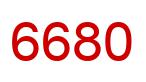 Number 6680 red image