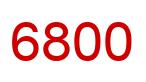 Number 6800 red image
