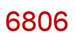 Number 6806 red image