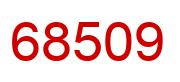 Number 68509 red image