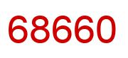Number 68660 red image