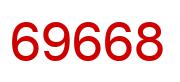 Number 69668 red image