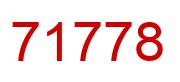 Number 71778 red image