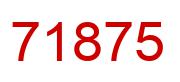 Number 71875 red image