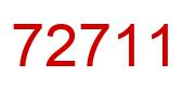 Number 72711 red image