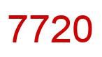 Number 7720 red image