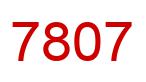 Number 7807 red image