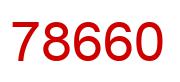 Number 78660 red image
