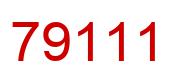 Number 79111 red image