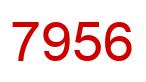 Number 7956 red image