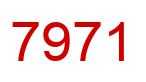 Number 7971 red image