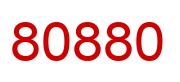 Number 80880 red image