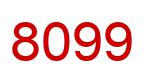 Number 8099 red image