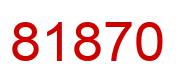 Number 81870 red image