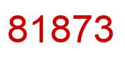 Number 81873 red image
