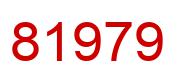 Number 81979 red image