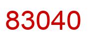 Number 83040 red image