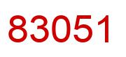 Number 83051 red image
