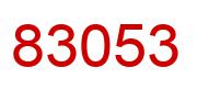 Number 83053 red image