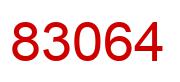 Number 83064 red image