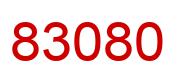 Number 83080 red image